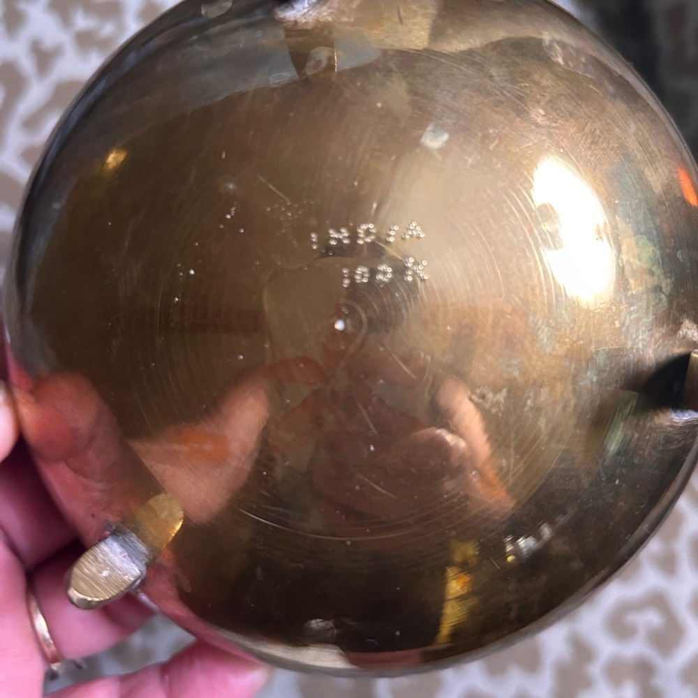 Small Engraved Brass Trinket Dish - Picture 5 of 7